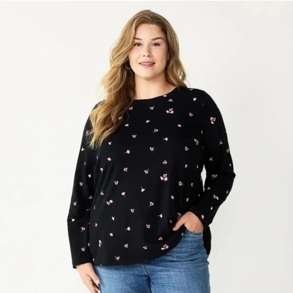 SONOMA | Everyday Crewneck Long Sleeve Top sz 1X - Picture 5 of 6
